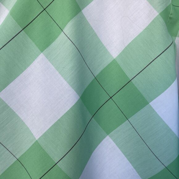 Foxcroft Womens Button Up Shirt Large Diamond Print St Pattys Collared Office - Picture 3 of 9